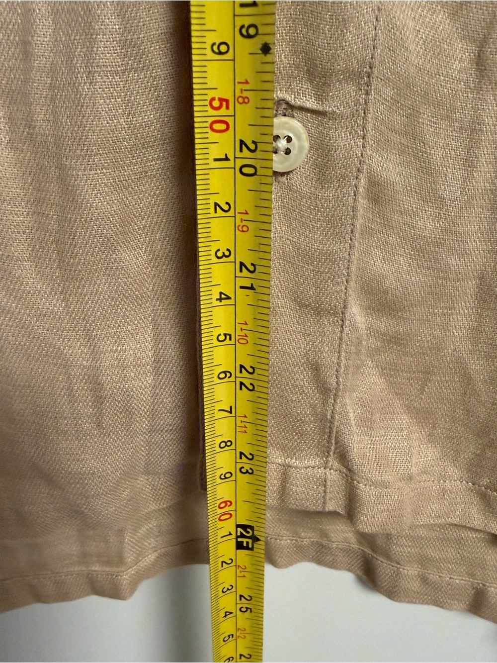 Vintage Dior Men's Tan Linen Long-Sleeve Button-Down Shirt - Picture 6 of 8